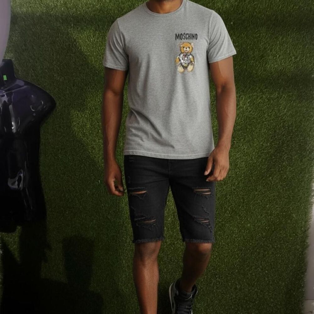 Moschino Men's Grey T-shirt